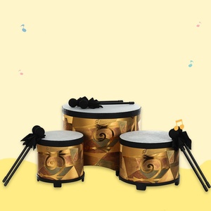 Ensemble de tambours de sol en bois de 8/10/14 pouces avec baguettes, tambours à main en bois, instruments de musique Orff pour enfants, instruments de percussion - Product Image 6