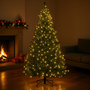 Árbol de Navidad Artificial Preiluminado D0100X35YP2 de 7.5 Pies con 500 Luces LED Blancas Cálidas, Ramas Verdes Realistas, para Interiores - Product Image 2