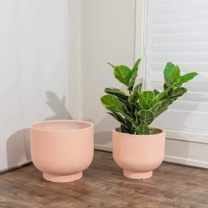 Foshan Round Red Shaped Fiber <b>Clay</b> Flower <b>Pot</b> <b>Planters</b> Fibre Nursery Planting <b>Pots</b> for Indoor Outdoor Decoration - Product Image 1