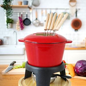 Ensemble de casseroles à <span class=keywords><strong>fondue</strong></span> au <span class=keywords><strong>fromage</strong></span> en <span class=keywords><strong>fonte</strong></span> pour <span class=keywords><strong>fondue</strong></span> au chocolat avec 6 fourchettes - Product Image 5