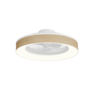 Plafonnier en bois LED blanc chaud 3500K Ra80 style rustique à montage en surface 220V grande taille avec télécommande pour salon - Product Image 1