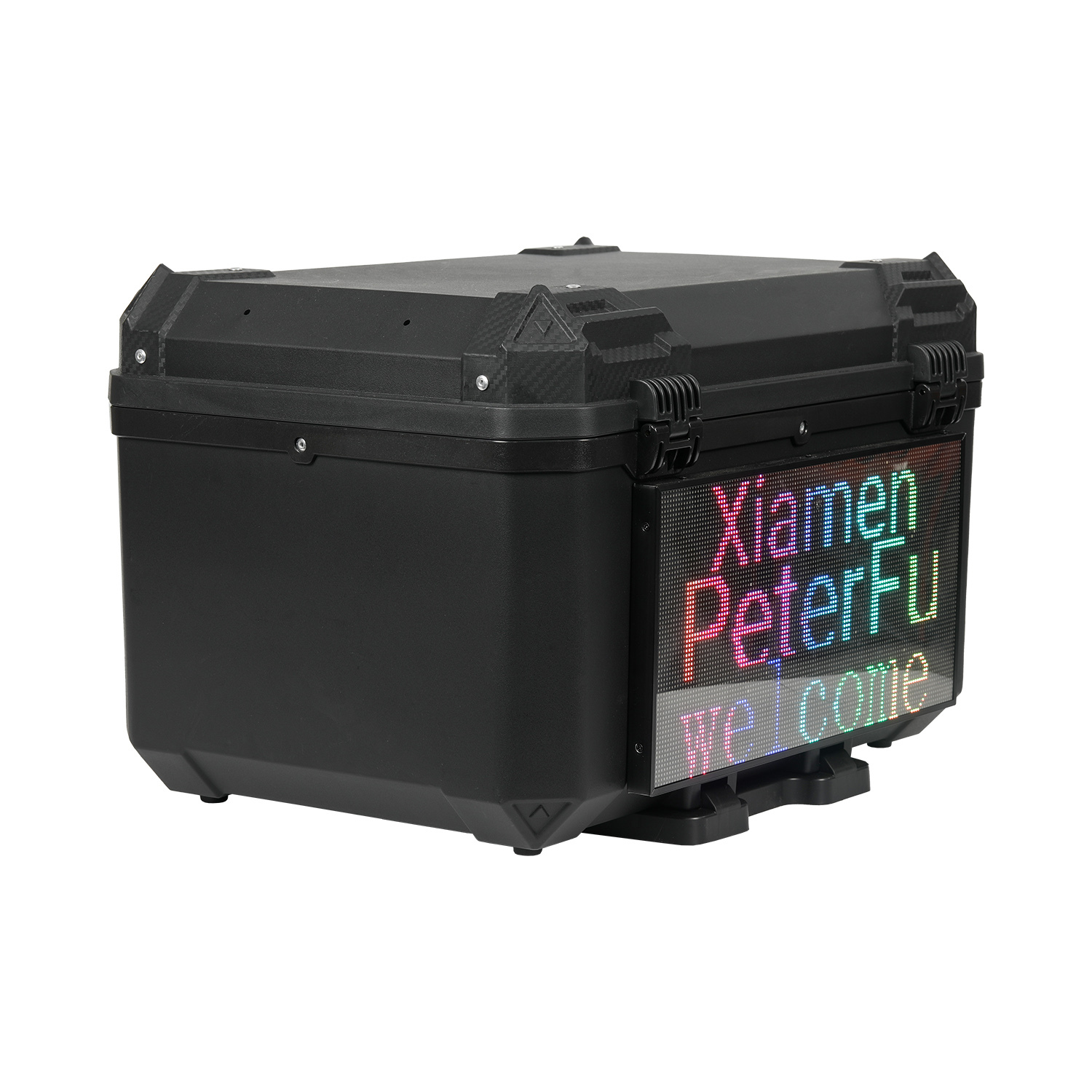 LED Advertising Top Case – Waterproof Delivery Trunk for Motorcycles & Scooters