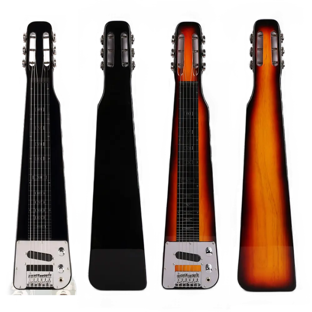 GECKO GH-101 yüksek kalite toptan Lap çelik gitar 6 dizeleri müzisyenler için Hawaiian moda slayt elektrik gitar