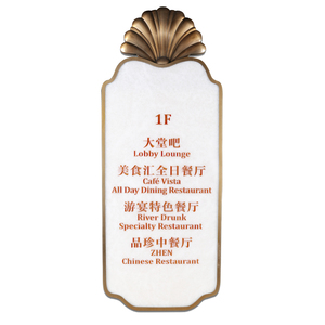 Cartel Vintage de Metal Placa de señal Hotel Puerta de la habitación número de señalización - Product Image 3