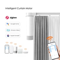 Système de rail de rideau électrique intelligent POYAL Google Home Alexa Smart Home Tuya, connexion sans fil pour utilisation en extérieur et en intérieur
