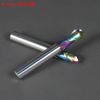 HANDERK Fraise en bout à nez sphérique 55HRC à 2 cannelures avec revêtement DLC pour outils de coupe CNC