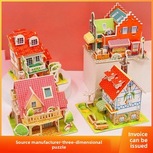 Rompecabezas 3D para Niños al por Mayor, Juguetes Educativos para Niños y Niñas, Modelo de Casa de Papel, Manualidades DIY, Puesto de Venta Ambulante - Product Image 2