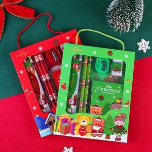 Regalo de Navidad, Juego de Papelería de Madera de Seis Piezas, Lápices para Estudiantes, Niños, Útiles Escolares, Regalo Navideño, Juego de Papelería Infantil - Product Image 6