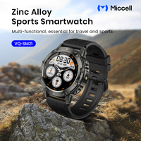 Miccell Sport Smartwatch Unterstützt Herzfrequenz- und Blutsauerstoffüberwachung, Schlaftracking und Anrufe, IP68 Wasserdicht