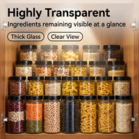 Bocal de conservation alimentaire en verre personnalisé, hermétique, en verre de haute qualité, avec couvercles argentés, pour miel, épices, noix, beurre de cacahuète, cornichons et confiture