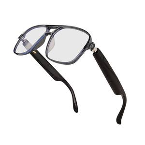 แว่นตาใสทรงเรโทรแบบสองบริดจ์ พร้อมหูฟังไร้สาย TWS สไตล์แฟชั่นสี่เหลี่ยมจัตุรัส สำหรับขับรถและเล่นกีฬา - Product Image 3