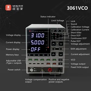 YCS 3061VCO Einstellbare Gleichstrom versorgung 30 V6A mit OCP-Schutz für die Telefon reparatur Digitaler multifunktion aler Spannungs strom <span class=keywords><strong>tester</strong></span> - Product Image 5