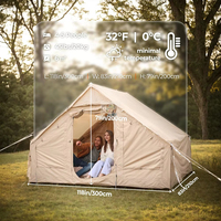 Tente de voyage gonflable imperméable à installation rapide, abri d'urgence pour la randonnée et le backpacking, tente extérieure légère pour 2 personnes, toutes saisons