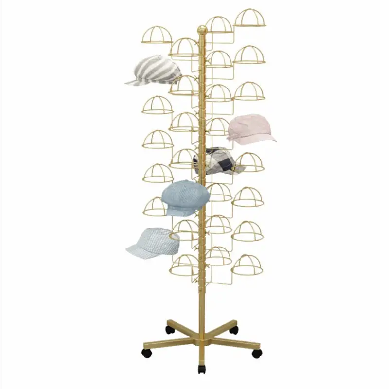 New Shop Winter Trucker Baseball Hats Caps Metal Display Rack Human Hair Bundles Wig Display Stand Bracket