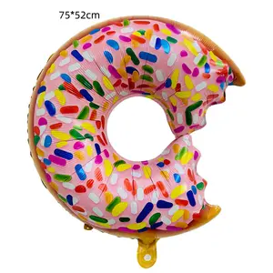 Wholesale Cartoon Donut Mylar Foil Doughnut Balloons For Baby Shower Donut Theme Party Balloon