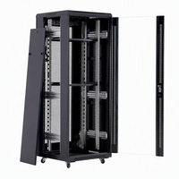 Armoire de serveur réseau OEM 19 pouces en acier laminé à froid, armoire de centre de données sur pied avec porte verrouillable en verre, personnalisable