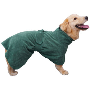Peignoir pour grand chien, serviette en microfibre à séchage rapide pour Golden Retriever, Labrador, vêtements de toilettage pour animaux de compagnie, bleu brumeux, vert, gris - Product Image 5