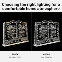 Lampe de table LED tendance, petit veilleuse décorative, luminaire artisanal islamique, commande en gros