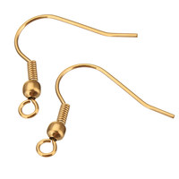 Boucles d'oreilles en acier inoxydable 316 Crochet Trou: 2mm accessoires de bijoux