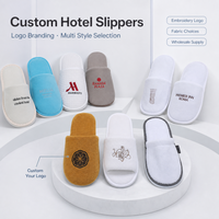 Chaussons d'hôtel écologiques personnalisés avec logo, en tissu doux, luxueux et jetables, pour les chambres d'hôtes de mariage
