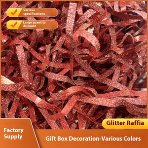 Production professionnelle de haute qualité de fil de papier pailleté décoratif, fil <span class=keywords><strong>Lafite</strong></span> pour emballage de boîtes cadeaux, et fil de papier <span class=keywords><strong>Lafite</strong></span> brillant. - Product Image 2