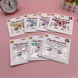 สติกเกอร์ตกแต่งใบหน้ามีเทคนิคพิเศษสำหรับการแสดงดนตรีที่มุม<span class=keywords><strong>คิ้ว</strong></span>ตามเทศกาลในยุโรปและอเมริกา - Product Image 2