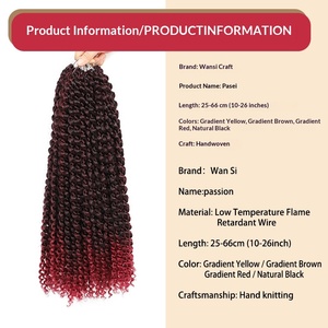 Extensiones de Cabello Afroamericanas, Estilo Hip-hop, Rizos Latinoamericanos, Cabello de Ganchillo, Passiontwist, Dreadlocks, Cabello Largo y Rizado - Product Image 3
