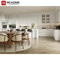 PA Shaker blanc personnalisé MDF moderne intelligent conceptions complètes armoire de cuisine pour les entrepreneurs