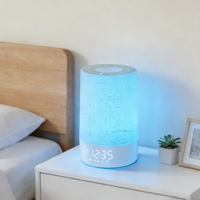 Nueva Máquina de Sonido Blanco con Sonidos de la Naturaleza, Reloj Despertador y Función de Snooze, Luz de Ayuda para Dormir con Simulación de Amanecer y Atardecer, Reloj de Mesa
