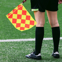 Fourniture en gros de drapeaux de bord de terrain de football, drapeaux de signalisation d'angle, drapeaux de départ, drapeaux de main pour arbitre, en acier inoxydable, imperméables, en mousse ABS, larges