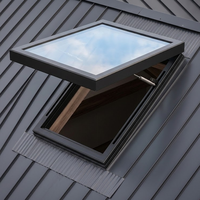Fenêtre de toit à ouverture par le haut en aluminium sur mesure, avec vitrage, pour toit en pente métallique, ventilation de grenier, design étanche