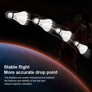 Volants de <span class=keywords><strong>badminton</strong></span> Whizz Brand Pks12, plumes de canard blanches, pour l'entraînement - Product Image 1