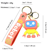 Gantungan Kunci Logam Tiga Dimensi Robot Kartun 2026, Trendi, Populer di Internet, Mainan untuk Tas Sekolah, Mainan Kios Dorong