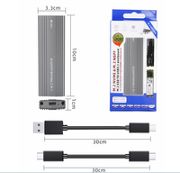M.2 NVME PCIe NGFF SATA M2 SSD Mendukung Kotak Disk Seluler Protokol Ganda dengan Kecepatan Tinggi 10Gbps