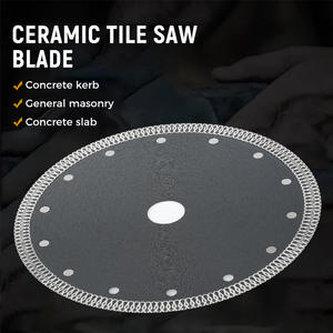 Lame de scie circulaire <span class=keywords><strong>diamant</strong></span>ée humide en porcelaine turbo ultra-fine de qualité professionnelle pour le découpage de carreaux - Product Image 5