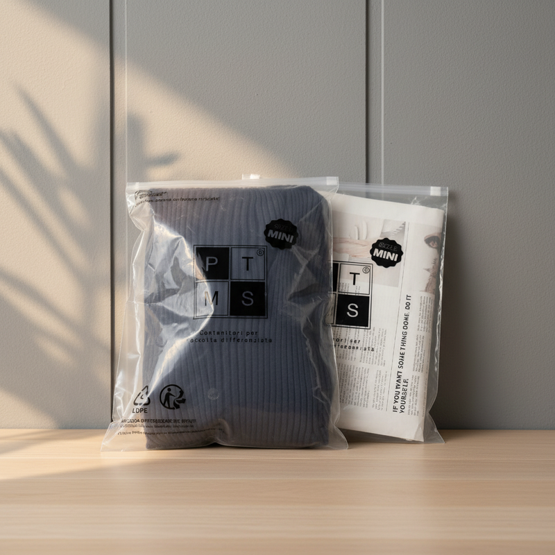 Custom Ziplock Garment Display Bag With