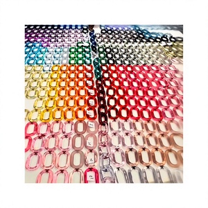 Grande Décoration Murale Artisanale Écologique en Résine Transparente Colorée à Maillons de Chaîne, Idéale pour Projets DIY et Séparateurs de Pièces - Product Image 1