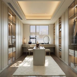 Luxury Custom Wardrobe Set for Villa & Apartment High-End Finish Walk-in Closet Free CAD Design Bedroom Furniture for Home - Product Image 5