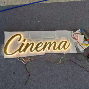 โลโก้ตัวอักษร 3 มิติ โลโก้โลหะเรืองแสง 3 มิติ ไฟ LED Backlit สแตนเลส ป้ายโลโก้ ตัวอักษรโลหะแบบช่องพร้อมไฟ LED - Product Image 2