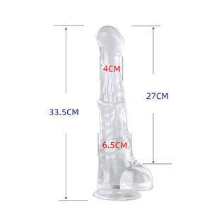 <strong>Horse</strong> <strong>Dildo</strong> 9.8 Inch Soft Realistic <strong>Silicone</strong>/TPE with Powerful Suction Cups Waterproof Adult Anal Sex Toy for Women Men Gay - Product Image 6