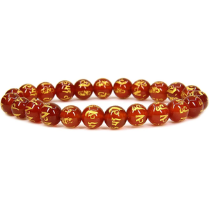 Pulsera de cristal elástica con cuentas redondas de piedra natural curativa hecha a mano JINGCAI de 8 mm, 7 pulgadas, unisex - Product Image 3