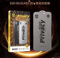Film de Protection en Verre Trempé Anti-Espion 28 Degrés pour iPhone 17 16 15 Pro 13 Pro 12 Pro Max pour la Confidentialité du Téléphone Portable