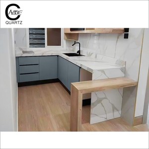 Nhà máy thiết kế nền bàn nhà bếp thạch anh bảng Top nhân tạo calacatta đá thạch anh cho phòng tắm hàng đầu - Product Image 1