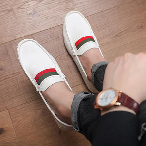 Chaussures de navigation pour hommes, nouvelle mode estivale, polyvalentes, confortables, à semelle souple, à enfiler, en cuir, décontractées et tendance - Product Image 3