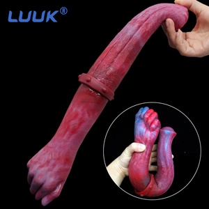 Long Large Knot Fist Anal Plug Realistic Animal Sex Toys for Lesbian Silicone <b>Dildo</b> Double Sex Toys for Women - Product Image 1