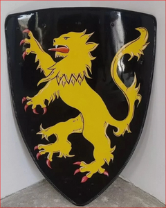 Escudo con Escudo de León Medieval, Acero Inoxidable, Redondo, Pulido, Electrochapado, Decoración Antigua para Halloween, Decoración de Pared para el Hogar - Product Image 4