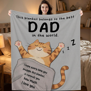 Cute Cartoon Cat Flannel <b>Blanket</b> Throw <b>Blanket</b> Nap <b>Blanket</b> Cozy <b>Warm</b> Super Soft for Home Office Nap Custom Print Wholesale - Product Image 1
