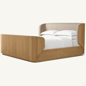 Base de Cama Doble Moderna de Lujo en Madera Sólida, Tamaño King/Queen, con Cabecera - Product Image 6