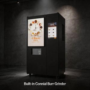 Máquina Expendedora de Café Recién Molido Totalmente Automática SY-200 con Máquina de Hielo, Pantalla Táctil de 27 Pulgadas y Pago por Código QR - Product Image 1