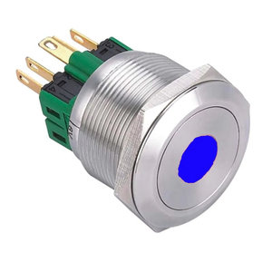 Botones momentáneos de metal iluminados con puntos de 25mm, botón pulsador - Product Image 3